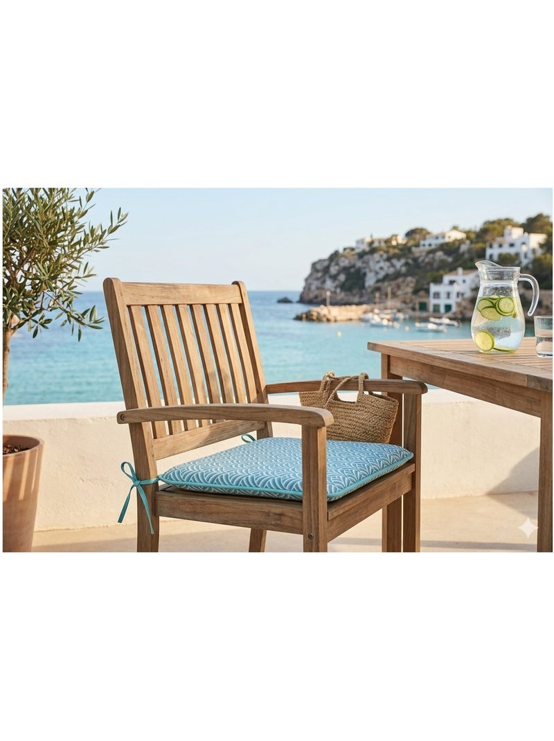 Galette de chaise motif graphique Bleu - Kiabi