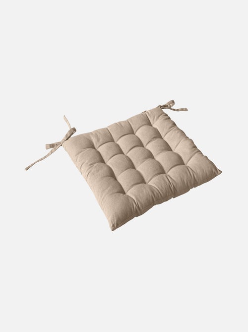 Galette de chaise piquée 16 points en coton et nouettes - Kiabi