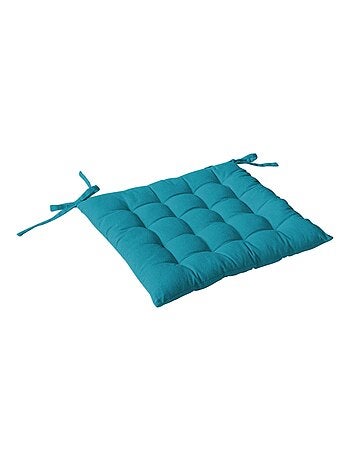 Galette de chaise piquée 16 points en coton et nouettes