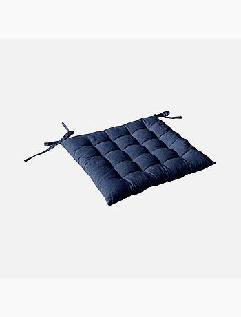 Galette de chaise piquée 16 points en coton et nouettes