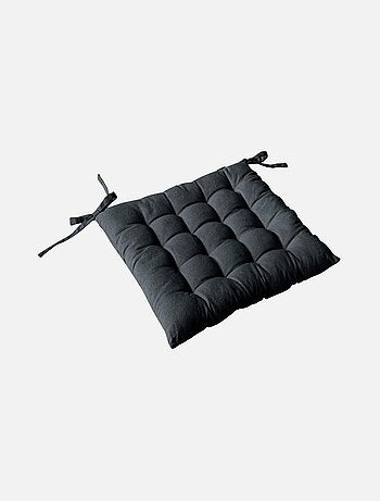 Galette de chaise piquée 16 points en coton et nouettes