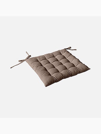 Galette de chaise piquée 16 points en coton et nouettes