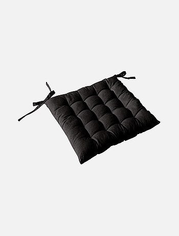 Galette de chaise piquée 16 points en coton et nouettes