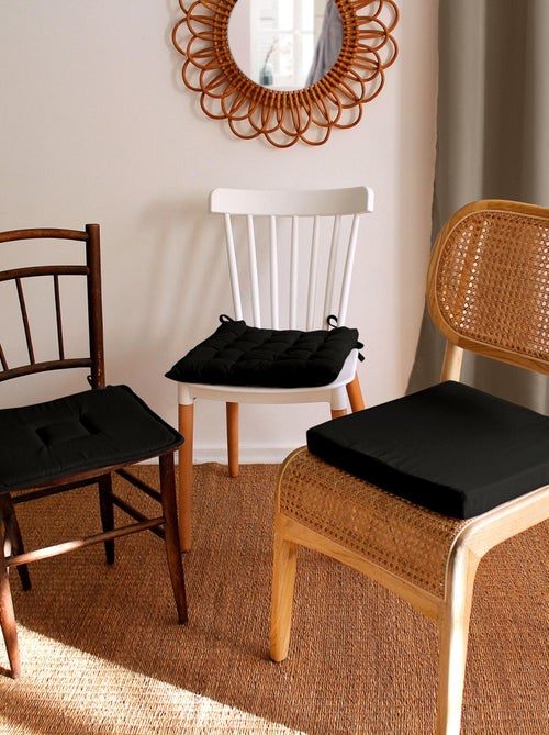 Galette de chaise piquée 16 points en coton et nouettes - Kiabi