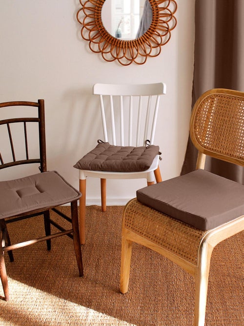 Galette de chaise piquée 16 points en coton et nouettes - Kiabi