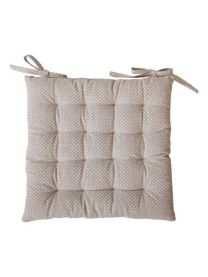 Galette De Chaise Piquée 38x38cm - Housse 100% Coton, Garnissage Coton Recyclé, Attaches Par Nouettes - Confort Et Style Pour Salle à Manger