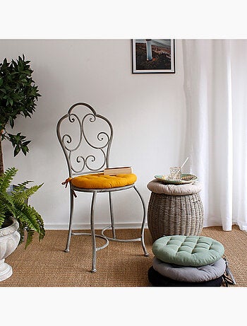 Galette de chaise piquée et ronde