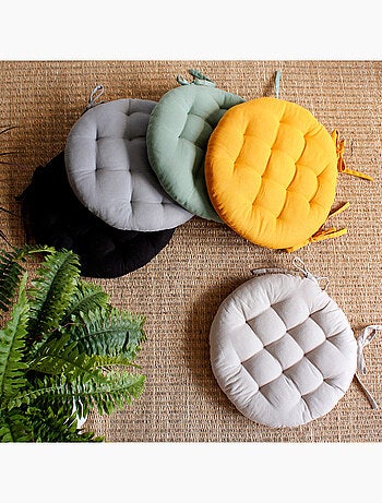 Galette de chaise piquée et ronde