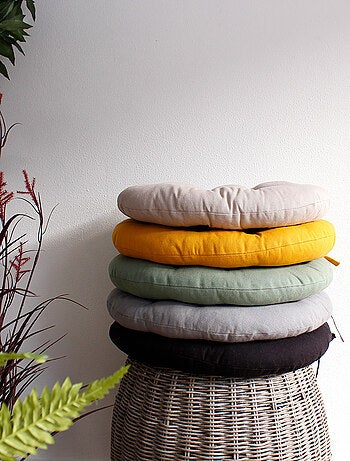 Galette de chaise piquée et ronde