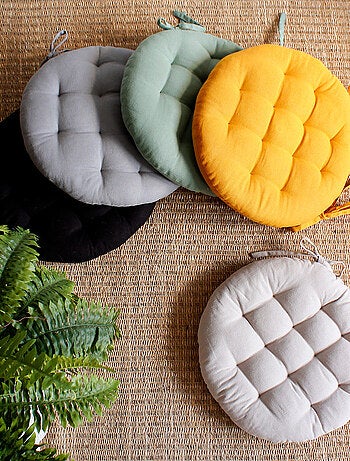 Galette de chaise piquée et ronde