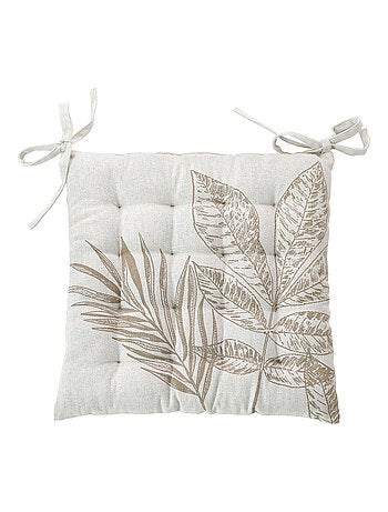 Galette de chaise piquée motif nature