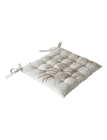 Galette de chaise piquée motif nature