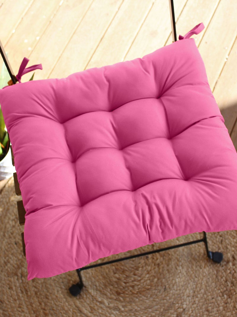 Galette de chaise piquée Rose fushia - Kiabi