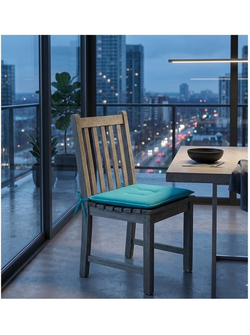 Galette de chaise plate Panama Bleu turquoise - Kiabi