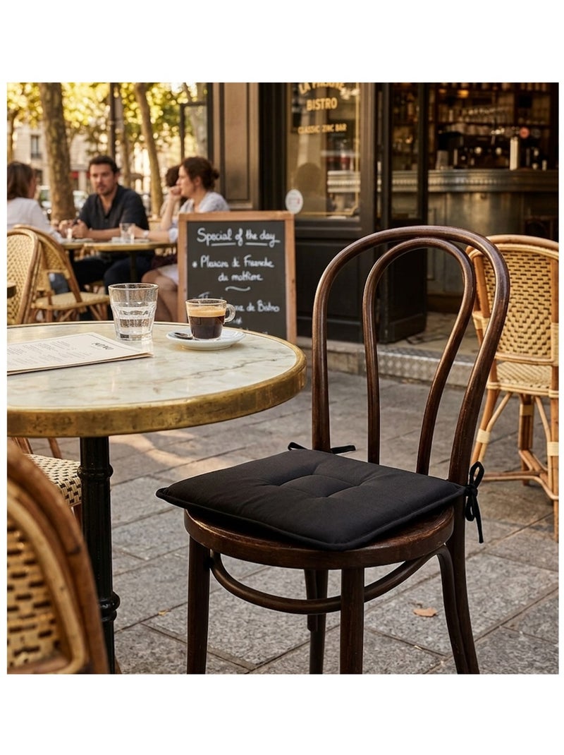Galette de chaise plate Panama Noir - Kiabi