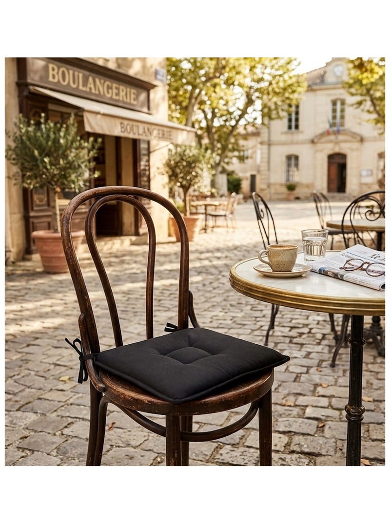 Galette de chaise plate Panama Noir - Kiabi