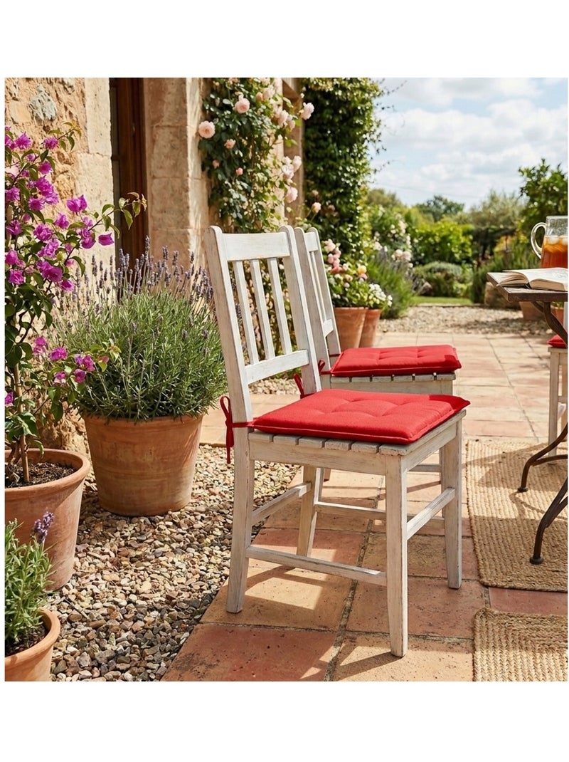 Galette de chaise plate Panama Rouge - Kiabi