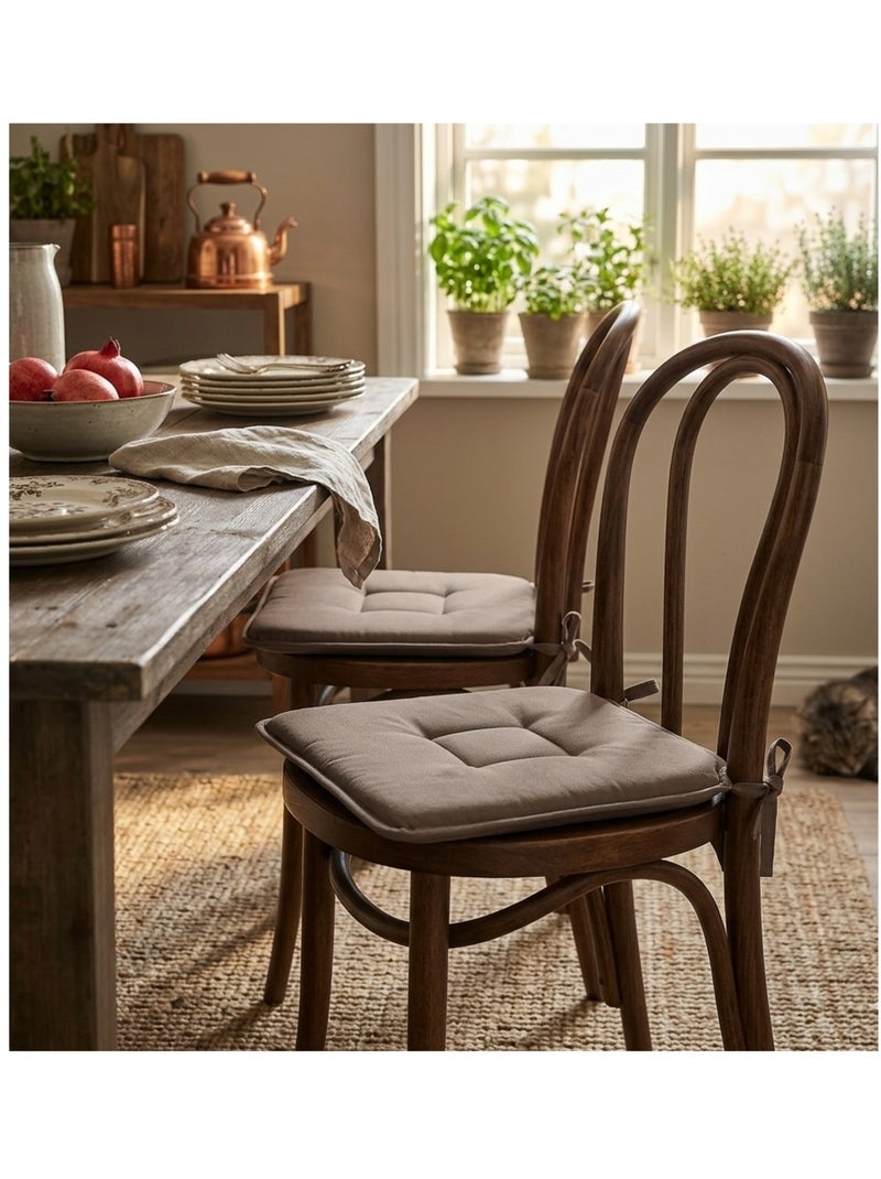 Galette de chaise plate Panama Taupe - Kiabi