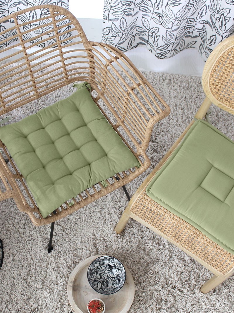 Galette de chaise plate Panama Vert - Kiabi
