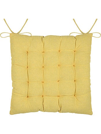 Galette de chaise polycoton matelassée à rayures