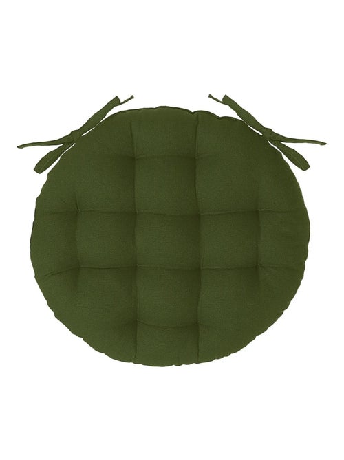 Galette de chaise ronde 38 cm Kaki - Kiabi