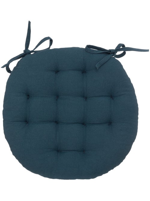 Galette de chaise ronde 38 cm Lin - Kiabi