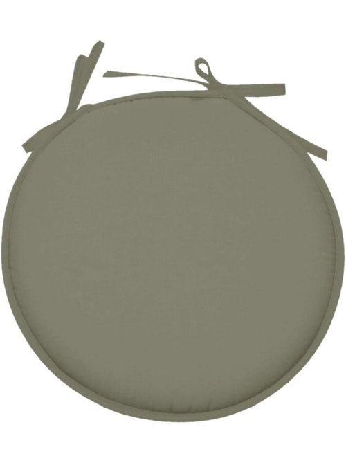 Galette de chaise ronde en polyester gris souris - Kiabi