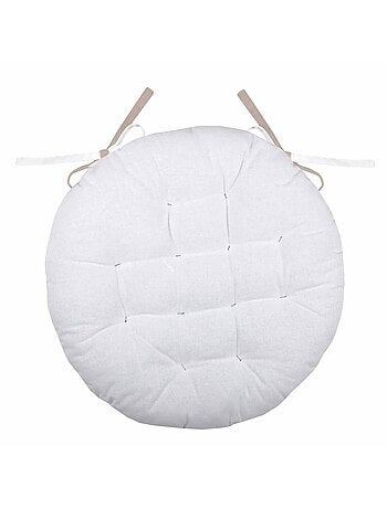 Galette de chaise ronde et bicolore