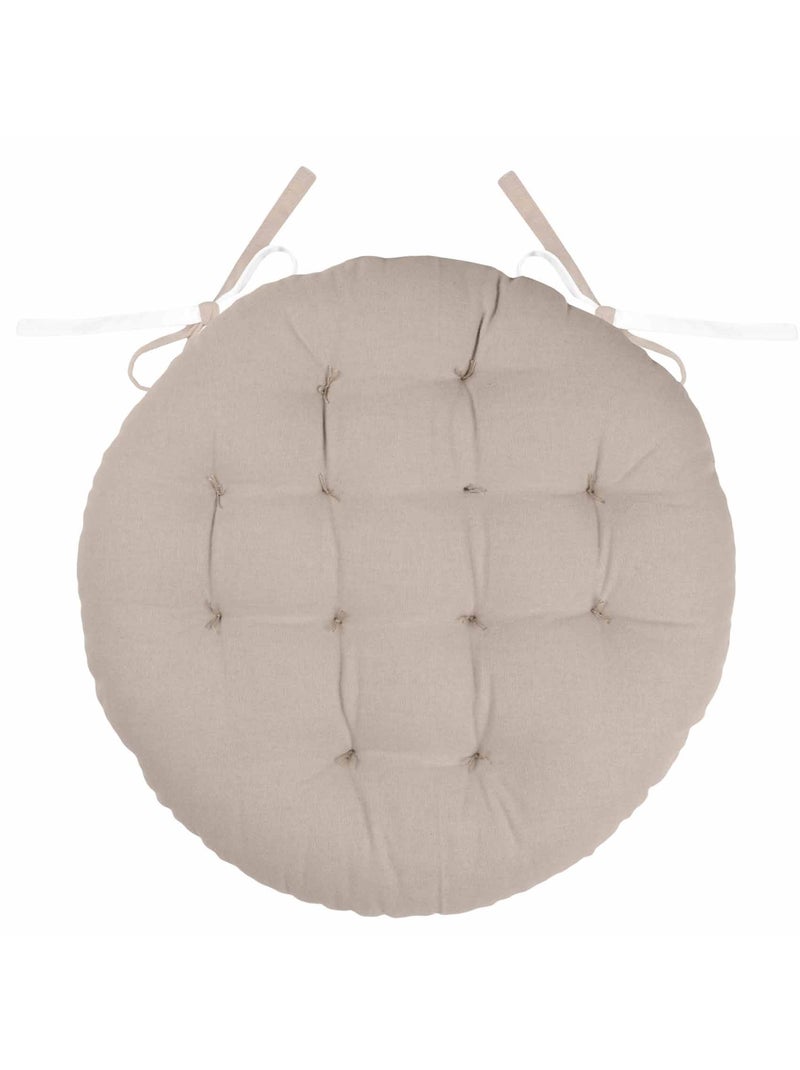 Galette de chaise ronde et bicolore Beige - Kiabi