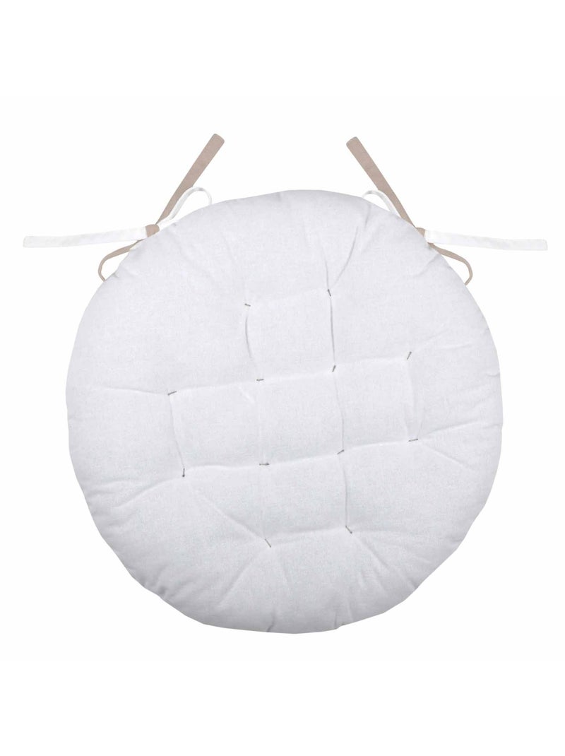 Galette de chaise ronde et bicolore Beige - Kiabi
