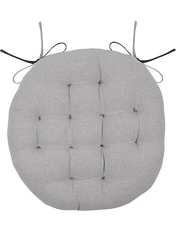 Galette de chaise ronde et bicolore