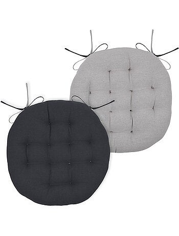 Galette de chaise ronde et bicolore