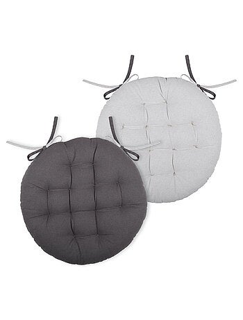 Galette de chaise ronde et bicolore