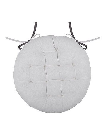 Galette de chaise ronde et bicolore