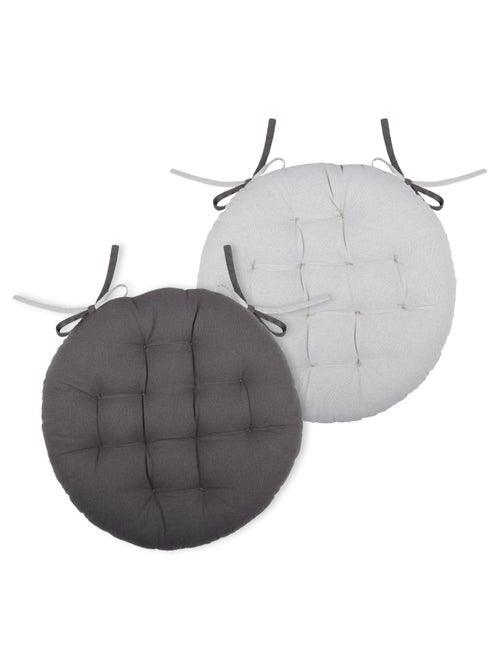 Galette de chaise ronde et bicolore - Kiabi