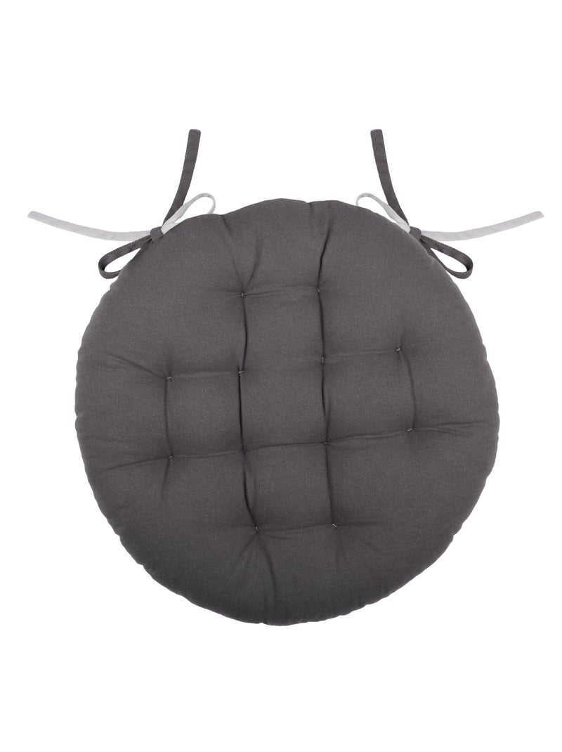 Galette de chaise ronde et bicolore Gris - Kiabi