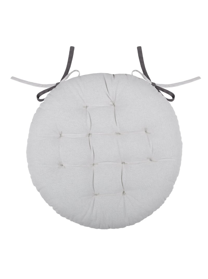 Galette de chaise ronde et bicolore Gris - Kiabi