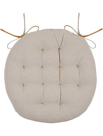 Galette de chaise ronde et bicolore