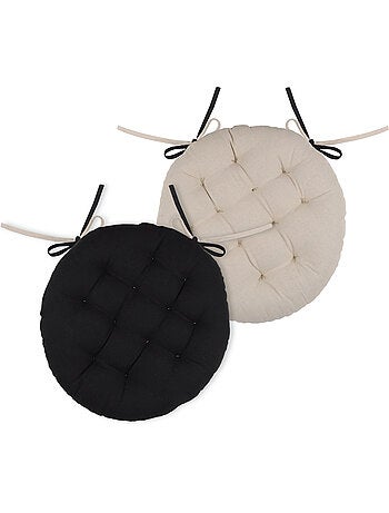 Galette de chaise ronde et bicolore