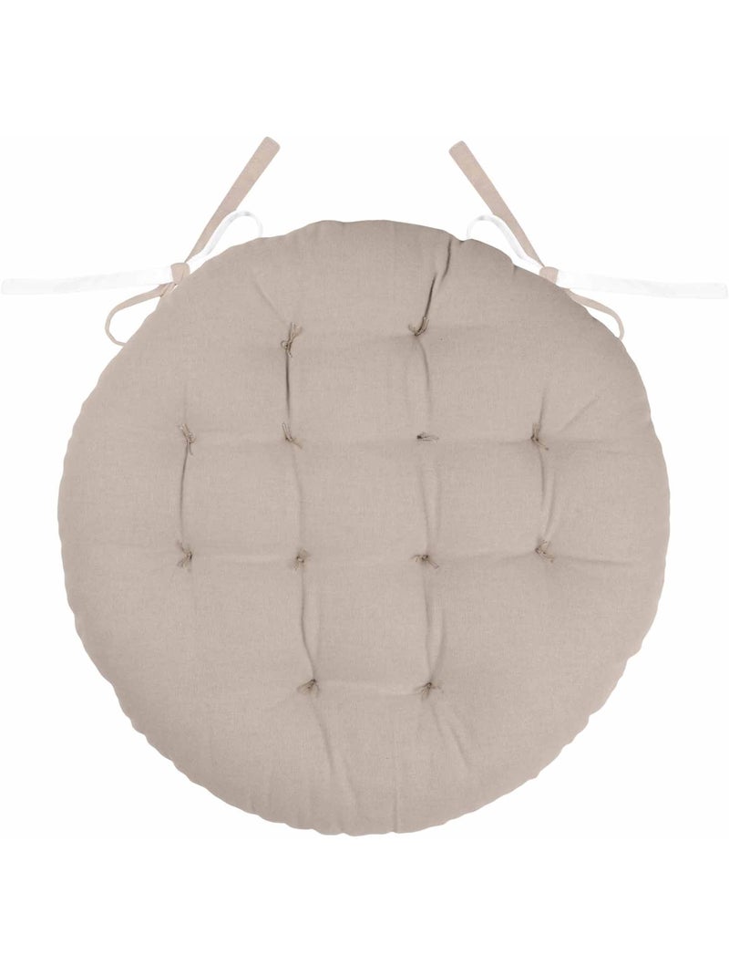 Galette de chaise ronde et bicolore Noir - Kiabi