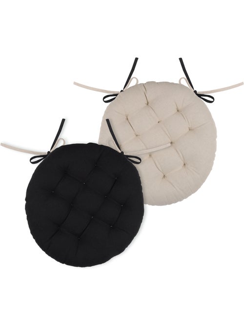 Galette de chaise ronde et bicolore - Kiabi