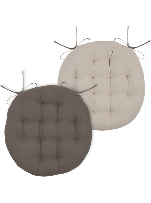 Galette de chaise ronde et bicolore - Kiabi