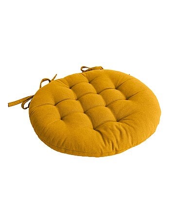 Galette de chaise ronde matelassée en coton PANAMA