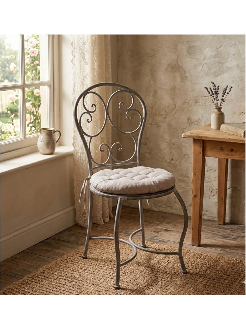 Galette de chaise ronde Panama Beige - Kiabi