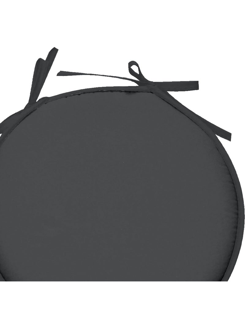 Galette de chaise ronde unie aux multiples couleurs gris anthracite - Kiabi