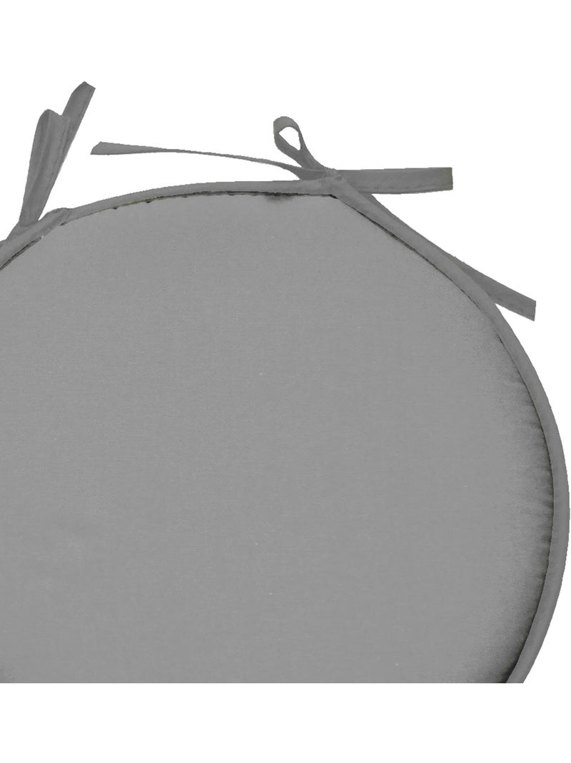 Galette de chaise ronde unie aux multiples couleurs Gris souris - Kiabi