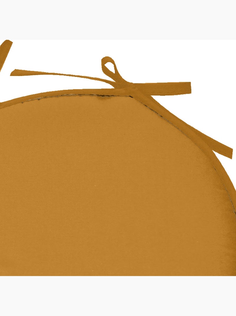 Galette de chaise ronde unie aux multiples couleurs Jaune or - Kiabi