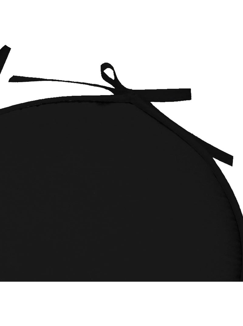 Galette de chaise ronde unie aux multiples couleurs Noir - Kiabi