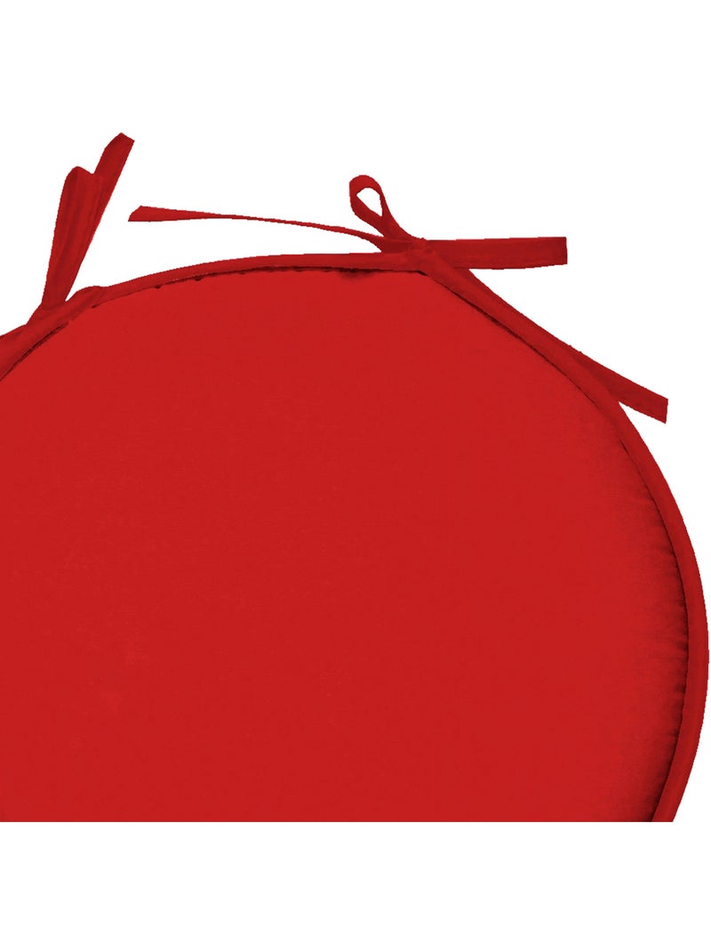 Galette de chaise ronde unie aux multiples couleurs Rouge - Kiabi