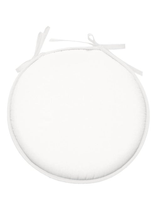 Galette de chaise ronde Unie Pop color 40 cm Blanc - Kiabi